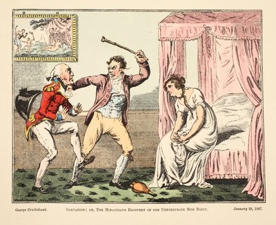 Galvanism; or the Miraculous Recovery of the Unfortunate Miss Baily by George Cruikshank